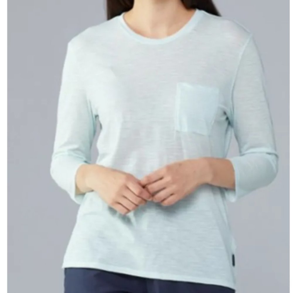 Patagonia Women's Mainstay 3/4 Sleeve Stripped Lightweight Top